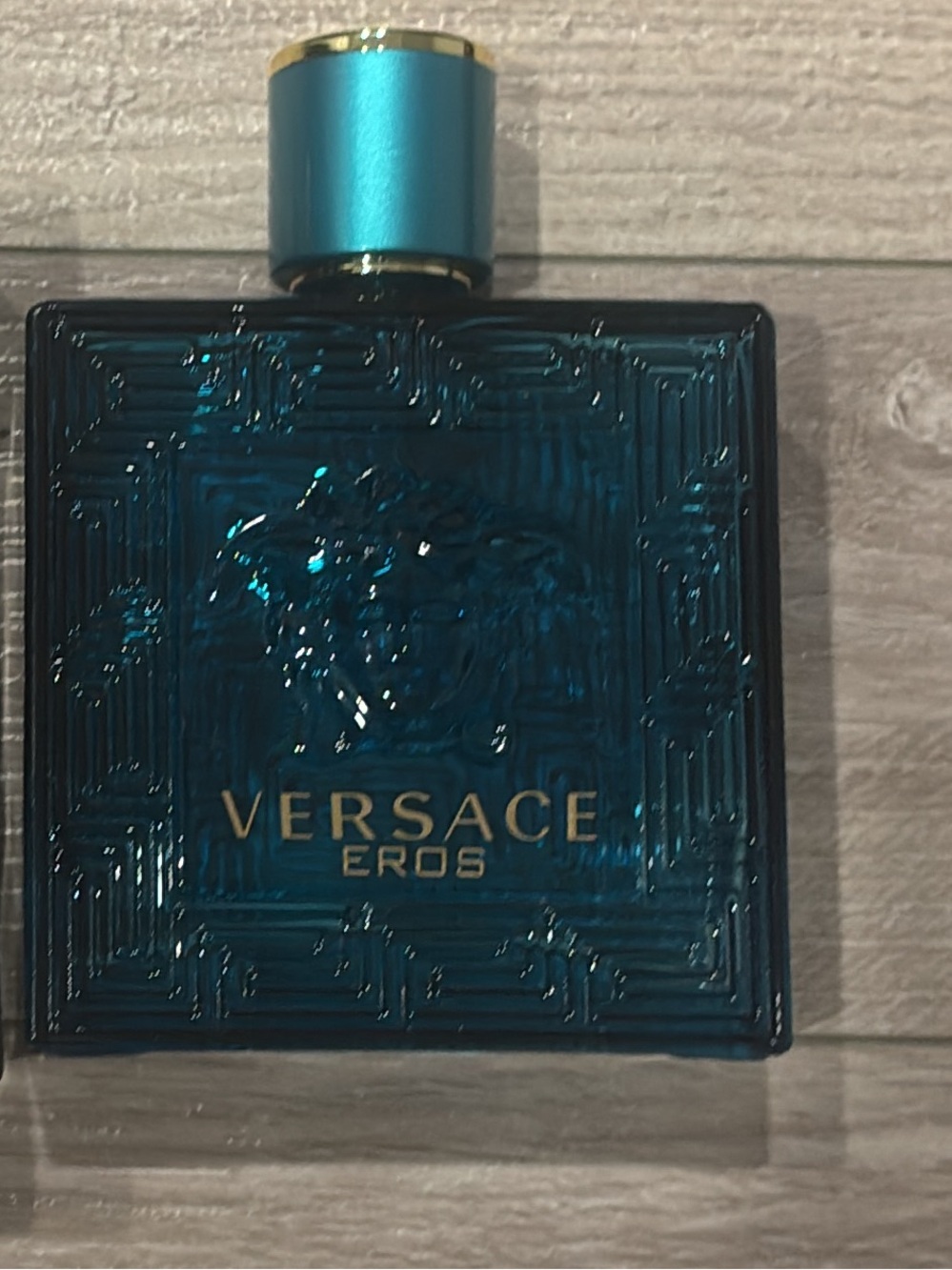 Fragrance bottles on floor